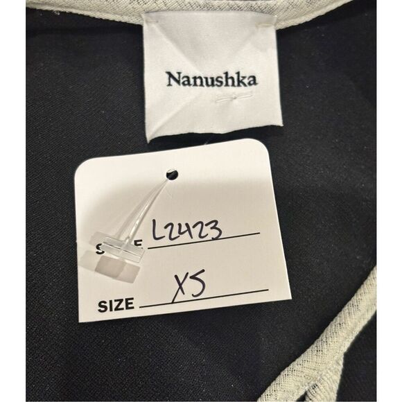 Nanushka ENNA Patchwork Mesh-Jersey Tank Top in Black NWT Size XS - Picture 9 of 9